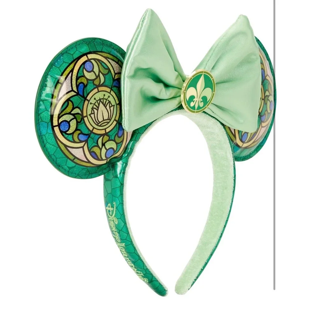 Loungefly Disney Princess Stained Glass Tiana Ears Green Headband Kids One Size